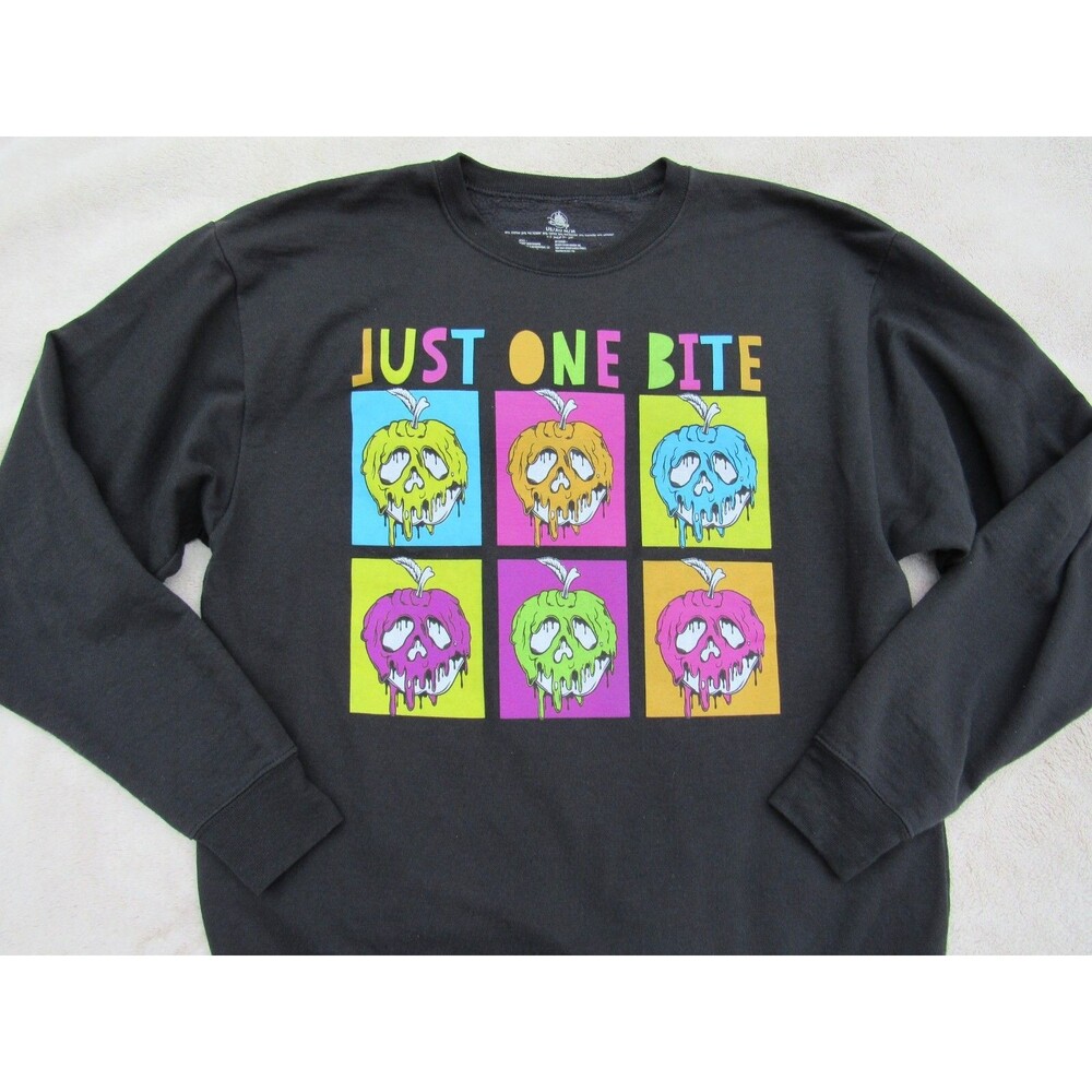 Disney Parks Sweater Snow White Just One Bite Poison Apple Size M Black